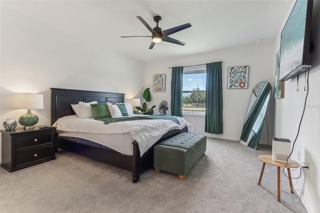 4122 Sagefield Dr, Saint Cloud, FL 34773 - bedroom featuring light carpet and ceiling fan