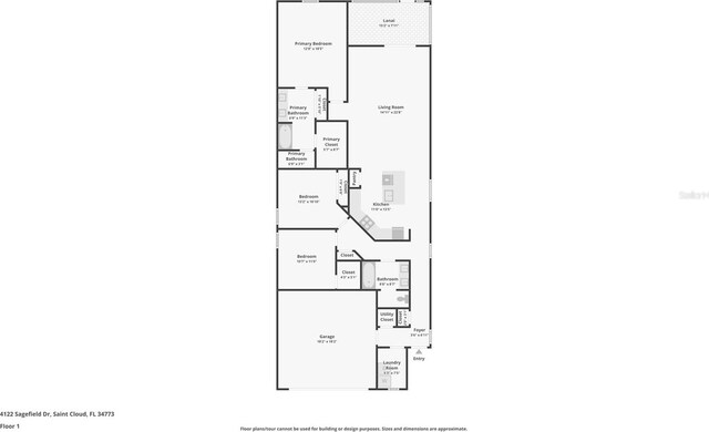 4122 Sagefield Dr, Saint Cloud, FL 34773 - floor plan / room layout