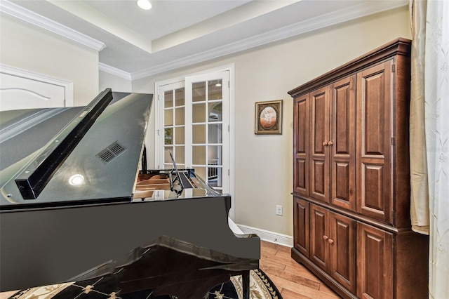 4133 Foxhound Dr, Clermont, FL 34711 - office with crown molding and light wood finished floors