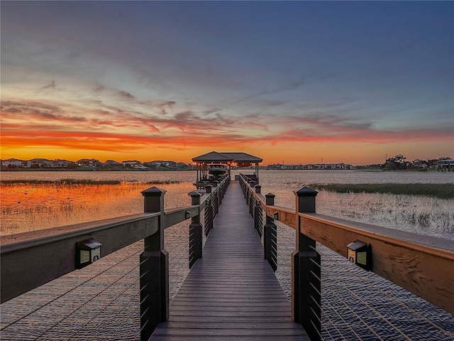 7550 John Hancock Dr, Winter Garden, FL 34787 - dock area with a gazebo and a water view