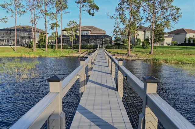 7550 John Hancock Dr, Winter Garden, FL 34787 - dock with a water view and a residential view
