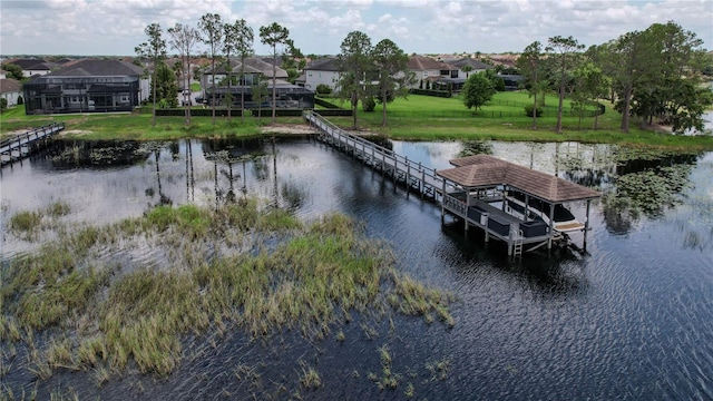 7550 John Hancock Dr, Winter Garden, FL 34787 - dock area featuring a residential view and a water view