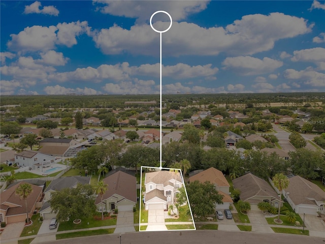 4993 Hook Hollow Cir, Orlando, FL 32837 - aerial view of residential area featuring property boundaries highlighted