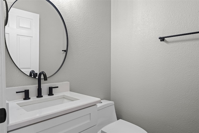 461 Black Knight Way, Longwood, FL 32779 - half bath with a textured wall, toilet, and vanity