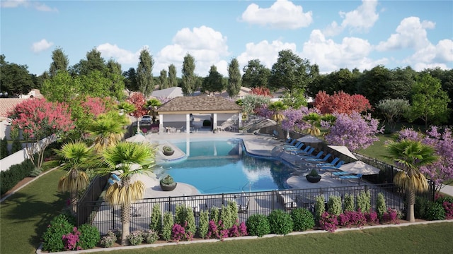 6067 Vision Rd, Saint Cloud, FL 34771 - community pool with a patio