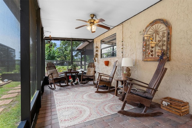 6460 Parson Brown Dr, Orlando, FL 32819 - sunroom with a ceiling fan