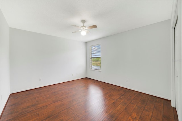 806 Sterling Spring Rd, Orlando, FL 32828 - spare room with ceiling fan, dark wood-style flooring, and baseboards