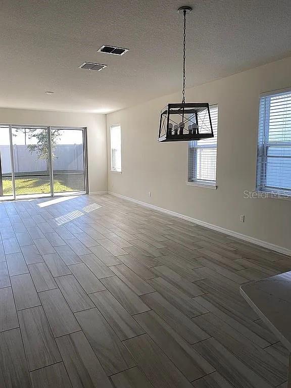 605 Big Pine Ave, Minneola, FL 34715 - unfurnished room with a textured ceiling, healthy amount of natural light, baseboards, and wood finished floors
