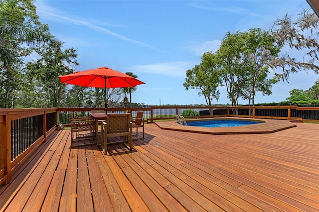 1700 Lake Markham Rd, Sanford, FL 32771 - wooden terrace featuring outdoor dining area