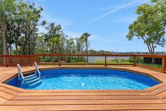 1700 Lake Markham Rd, Sanford, FL 32771 - swimming pool featuring a wooden deck