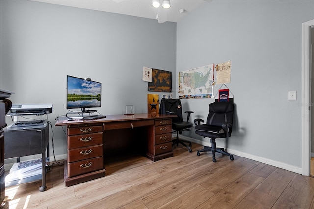 2729 Stanwood Dr, Kissimmee, FL 34743 - home office with light wood-type flooring and baseboards