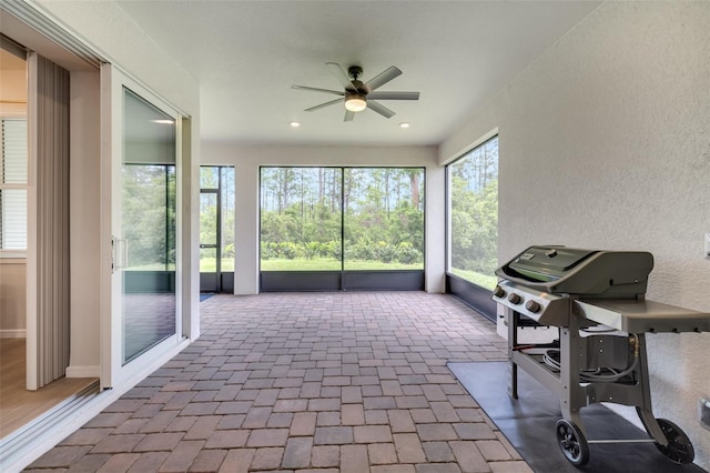 2479 Pine Preserve Ct, Saint Cloud, FL 34771 - unfurnished sunroom with ceiling fan