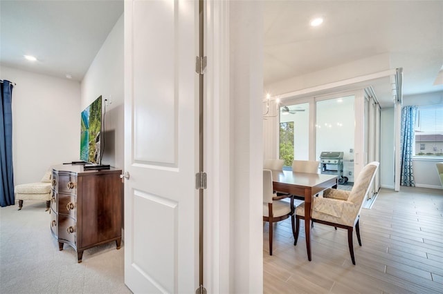 2479 Pine Preserve Ct, Saint Cloud, FL 34771 - dining area featuring recessed lighting, baseboards, and light wood-style flooring