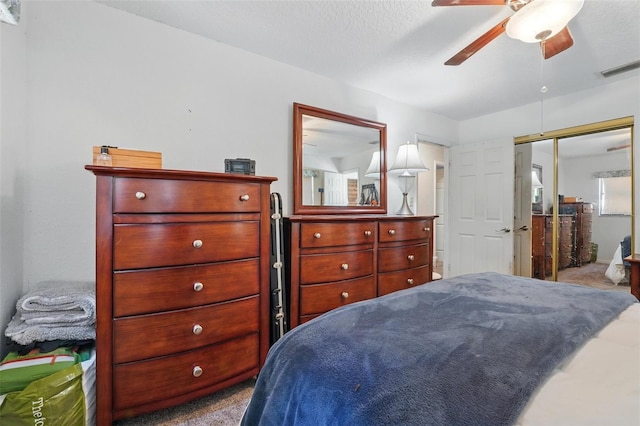 1111 Liberty Ave, Mount Dora, FL 32757 - bedroom with carpet flooring, a closet, and ceiling fan