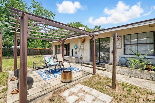 1111 Liberty Ave, Mount Dora, FL 32757 - view of patio with a pergola and a wooden deck