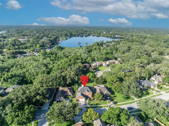 9455 Belmont Ter, Oviedo, FL 32765 - view of property location featuring a heavily wooded area, nearby suburban area, and a large body of water