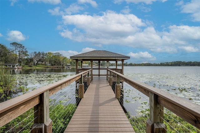 9455 Belmont Ter, Oviedo, FL 32765 - dock featuring a gazebo and a water view