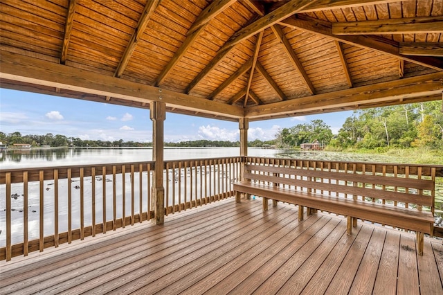 9455 Belmont Ter, Oviedo, FL 32765 - deck with a gazebo and a water view
