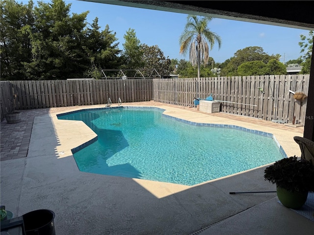 11314 Huggins St, Leesburg, FL 34788 - view of swimming pool with a patio and a fenced backyard