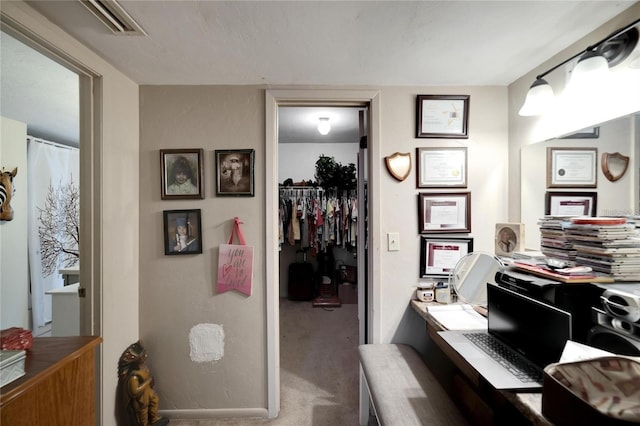 2826 NE 7th St, Ocala, FL 34470 - corridor featuring carpet and an office area