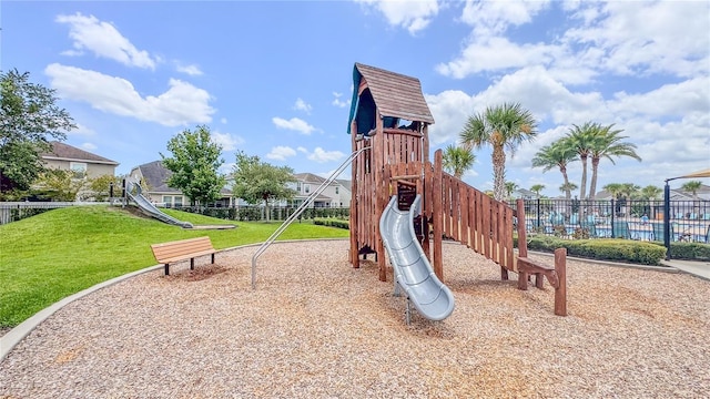 4632 Egg Harbor Dr, Kissimmee, FL 34746 - communal playground featuring a residential view