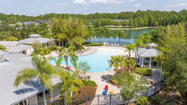 14231 Desert Haven St Unit Ge, Windermere, FL 34786 - community pool with a water view and a gazebo