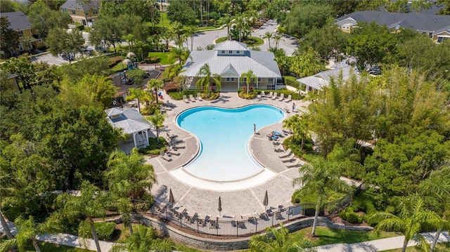 14231 Desert Haven St Unit Ge, Windermere, FL 34786 - drone / aerial view of a pool area
