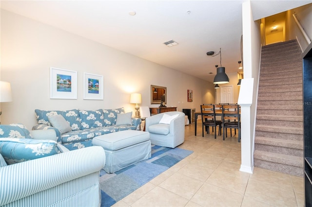 14231 Desert Haven St Unit Ge, Windermere, FL 34786 - living area with stairs and light tile patterned flooring