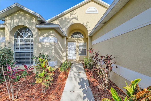 4305 Balmoral Ct, Wesley Chapel, FL 33543 - property entrance with stucco siding