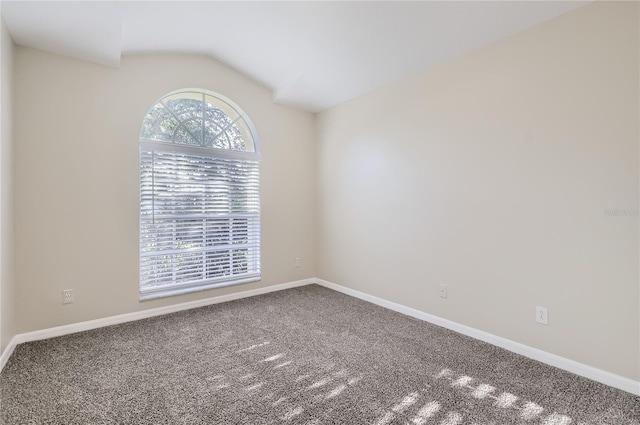 4305 Balmoral Ct, Wesley Chapel, FL 33543 - carpeted spare room with vaulted ceiling and baseboards