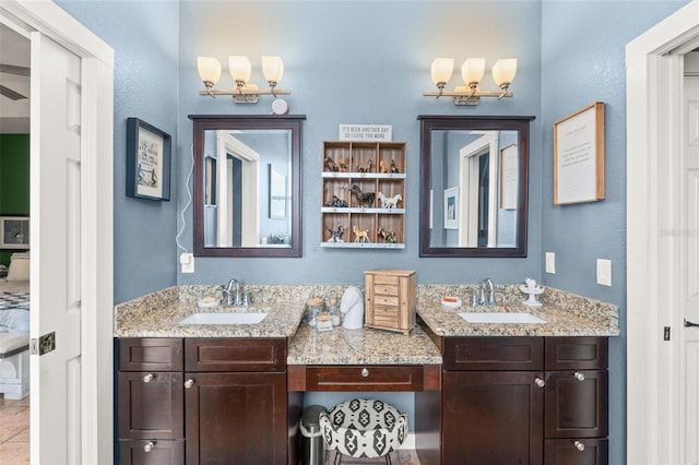 17523 Doris St, Montverde, FL 34756 - full bath with a chandelier and vanity