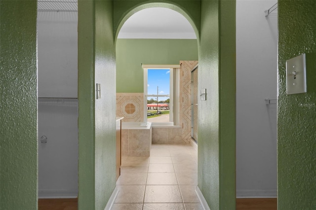 470 Regal Downs Cir, Winter Garden, FL 34787 - hall featuring arched walkways and tile patterned floors