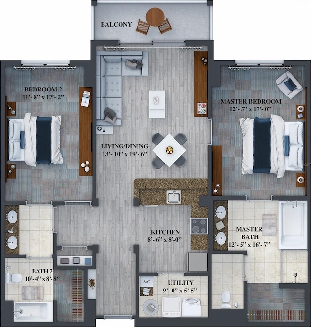 14501 Grove Resort Ave Unit 2440, Winter Garden, FL 34787 - floor plan / room layout