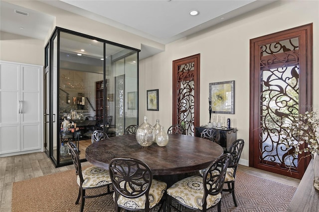 1112 Preserve Point Dr, Winter Park, FL 32789 - dining space featuring light wood finished floors and recessed lighting