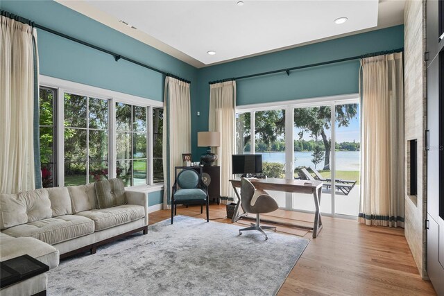 1112 Preserve Point Dr, Winter Park, FL 32789 - office with wood finished floors and recessed lighting