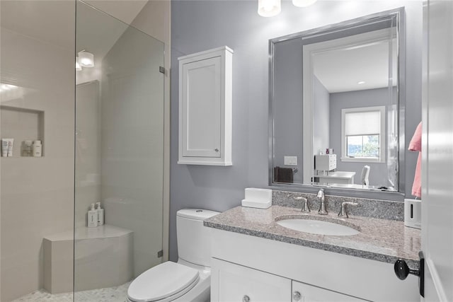 1112 Preserve Point Dr, Winter Park, FL 32789 - bathroom with vanity, toilet, and a stall shower