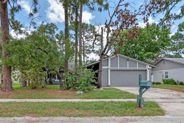 885 Little Bend Rd, Altamonte Springs, FL 32714 - mid-century modern home with a garage and concrete driveway