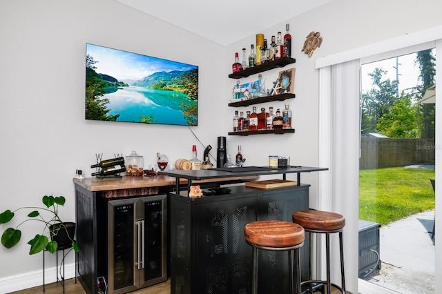 7616 Simms Ave, Orlando, FL 32812 - indoor wet bar with beverage cooler and baseboards
