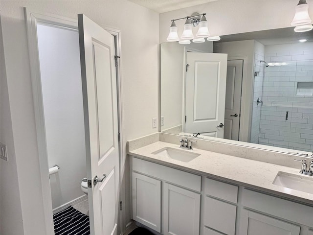 1900 Erudite Way, Winter Park, FL 32792 - bathroom featuring a stall shower, double vanity, and toilet