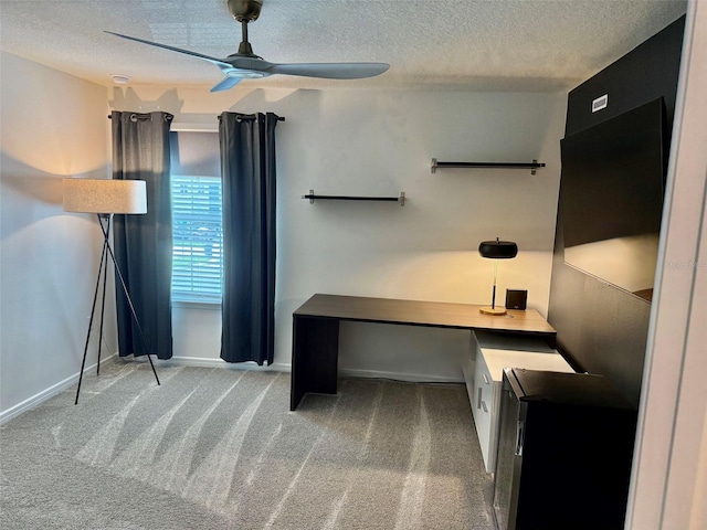 1900 Erudite Way, Winter Park, FL 32792 - unfurnished office featuring a textured ceiling, carpet, baseboards, and ceiling fan