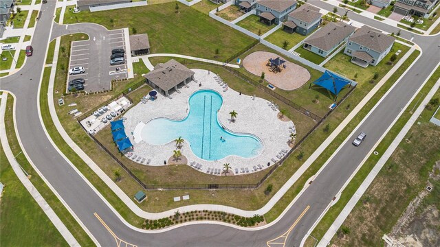2716 Pierr St, Davenport, FL 33837 - bird's eye view of a pool area