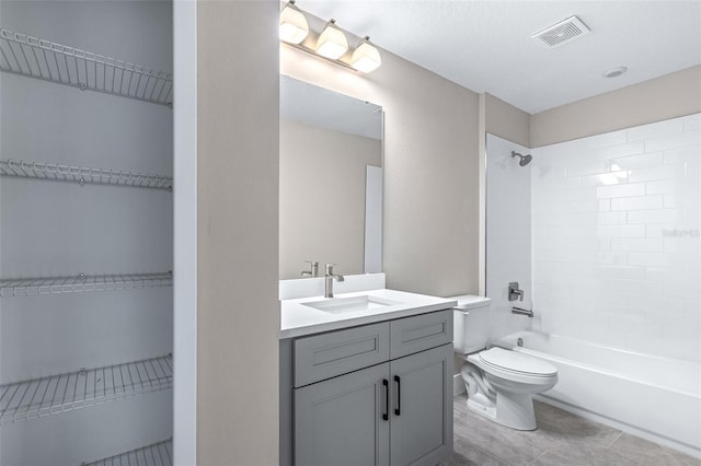 1262 Champions Dr, Daytona Beach, FL 32124 - full bathroom with toilet, vanity, and shower / bath combination