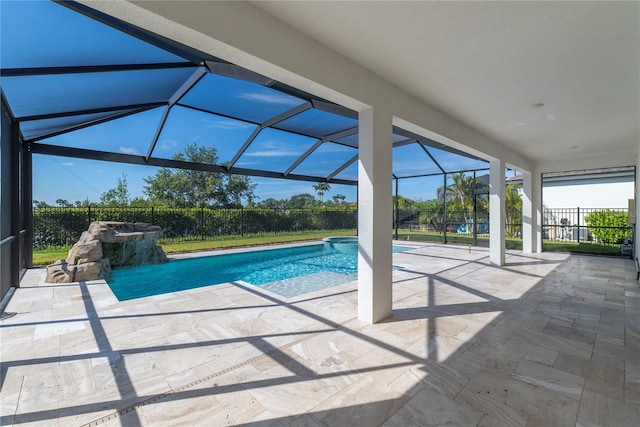4861 Antrim Dr, Sarasota, FL 34240 - view of pool with a patio and glass enclosure