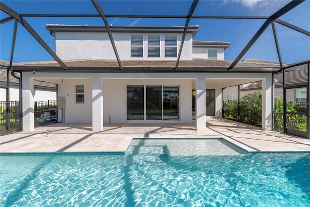 4861 Antrim Dr, Sarasota, FL 34240 - swimming pool featuring a patio area and glass enclosure