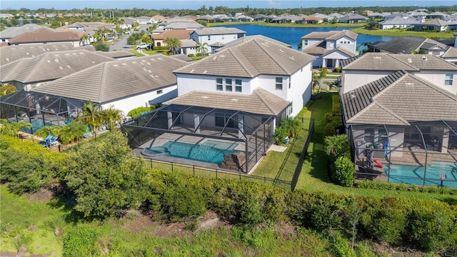 4861 Antrim Dr, Sarasota, FL 34240 - aerial view of residential area with a pool and a large body of water