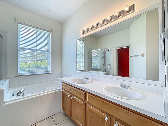 1131 Turtle Lake Ct, Ocoee, FL 34761 - full bathroom with plenty of natural light, double vanity, a bath, and a shower stall