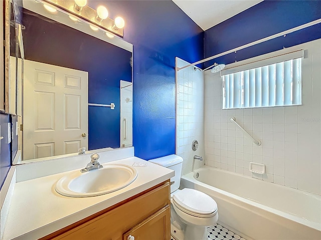 1131 Turtle Lake Ct, Ocoee, FL 34761 - bathroom featuring vanity, toilet, and bathtub / shower combination
