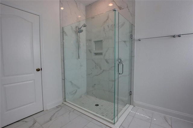 1727 Butterfly Way, Longwood, FL 32750 - full bathroom featuring baseboards, marble finish flooring, and a marble finish shower