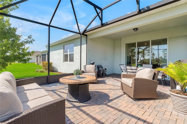 2793 Nature View Rd, Saint Cloud, FL 34771 - view of patio / terrace with a lanai and an outdoor hangout area