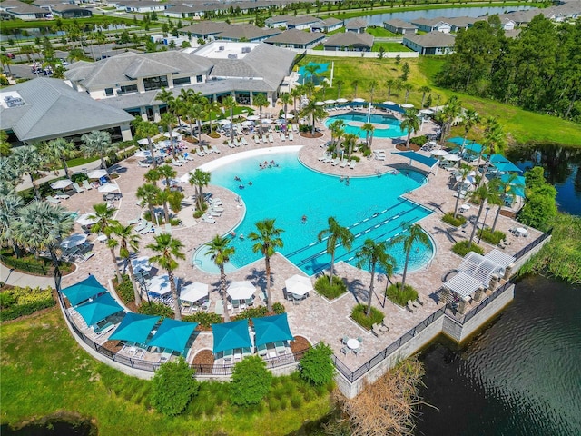 2793 Nature View Rd, Saint Cloud, FL 34771 - aerial view of a pool area and a large body of water